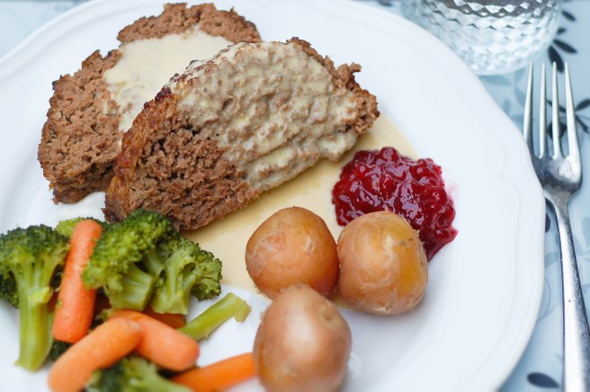 Kjöthleifur með rjómasósu