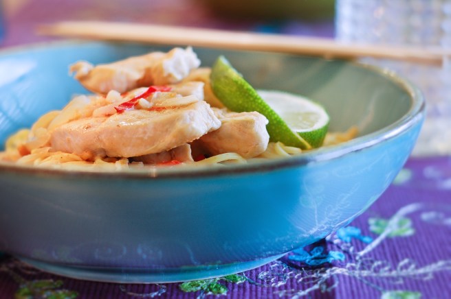 Satay-kjúklinganúðlur