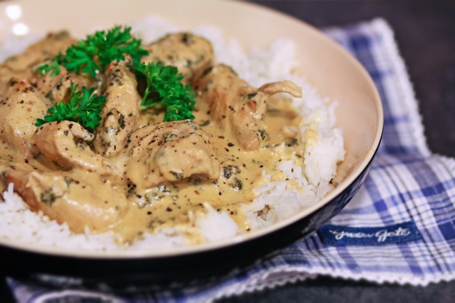 Marineraður kjúklingur í rjómasósu