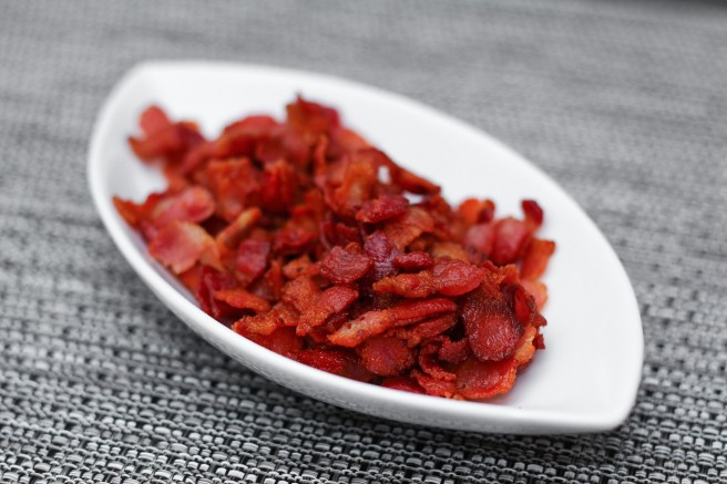 Lauksúpa með beikonkurli og steiktu hvítlauksbrauði