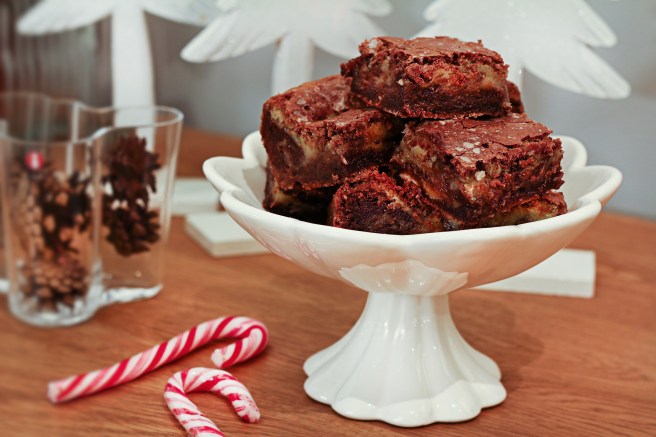 Bismarkbrownies með hvítu súkkulaði