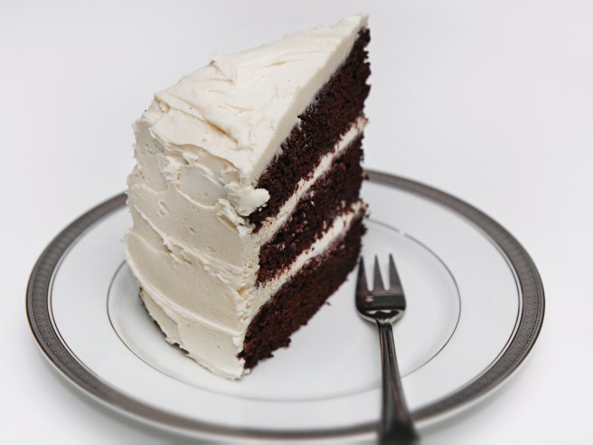 Súkkulaðikaka með söltu karamellufrosting