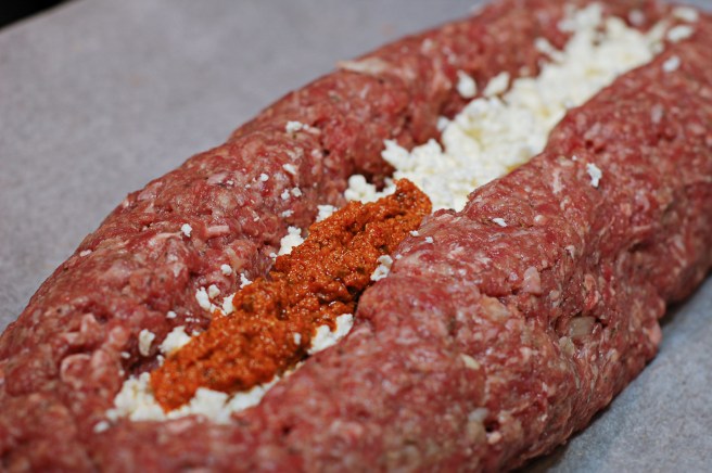 Pestó- og fetafylltur kjöthleifur