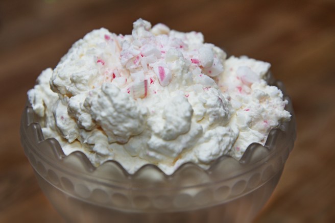 Ostakökubrownies með bismarkrjóma