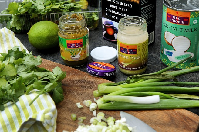 Tælenskur kjúklingur í grænu karrýi