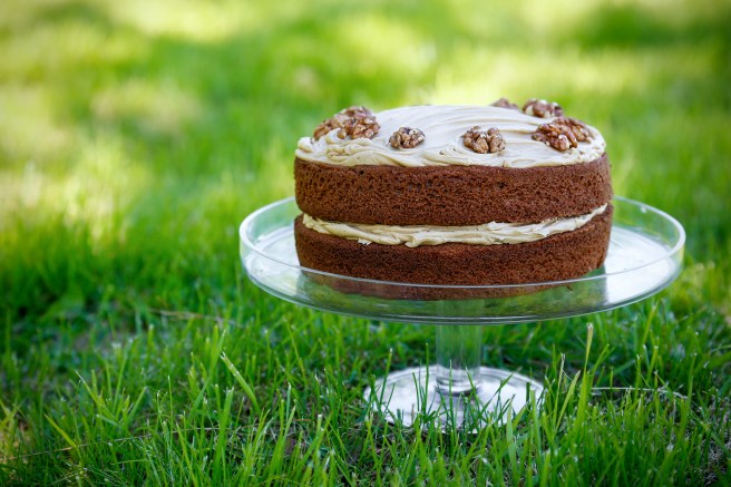 Kaffikaka með valhnetum