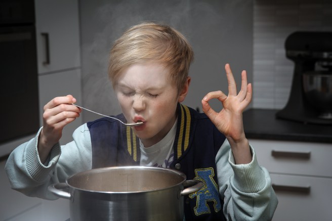 Núðlusúpa í boði Jakobs.