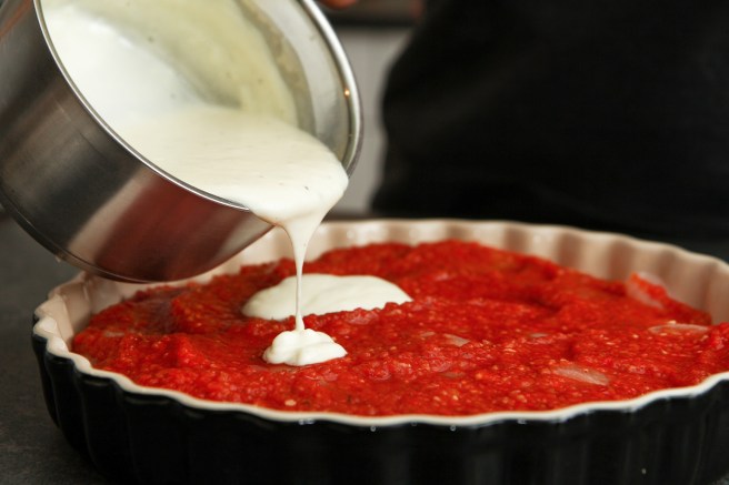 Kjúklingagratín með tómat- og ostasósu