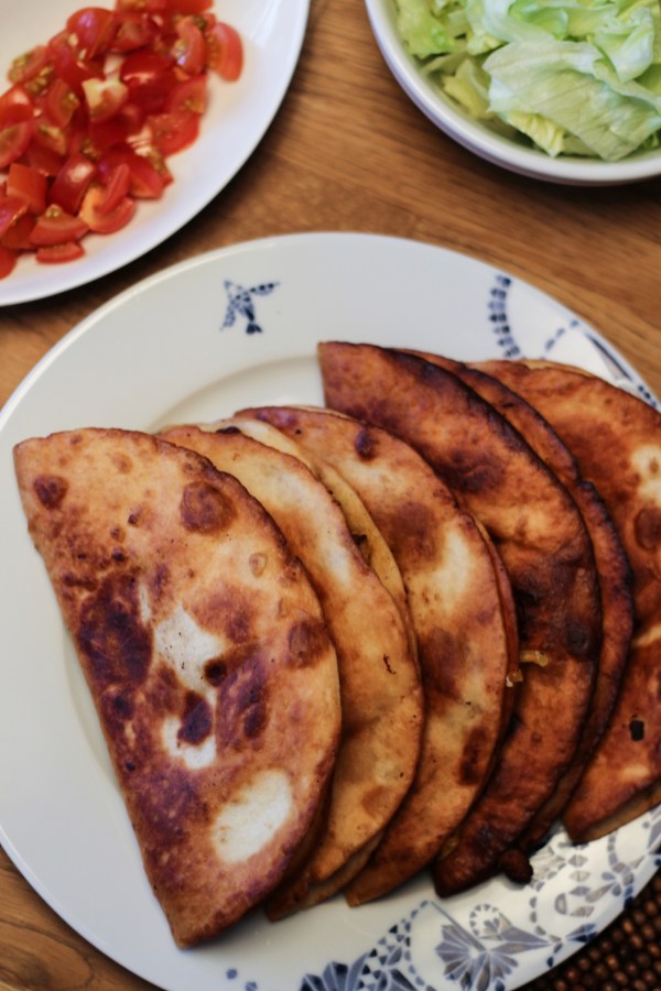 Steiktar quesadillas með kjúklingi