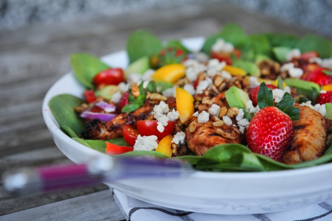 Kjúklingasalat með BBQ- dressingu