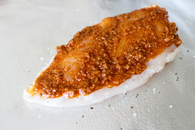 Grillaður kjúklingur með pestó og ólífumauki