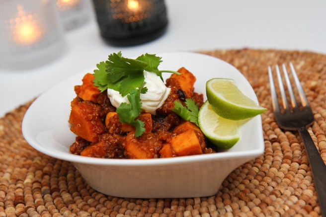 Grænmetisréttur með kínoa og sætum kartöflum