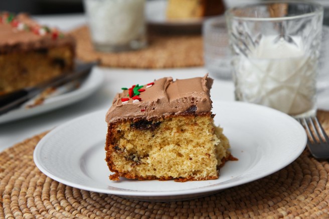 Súkkulaðibitakaka með súkkulaðismjörkremi