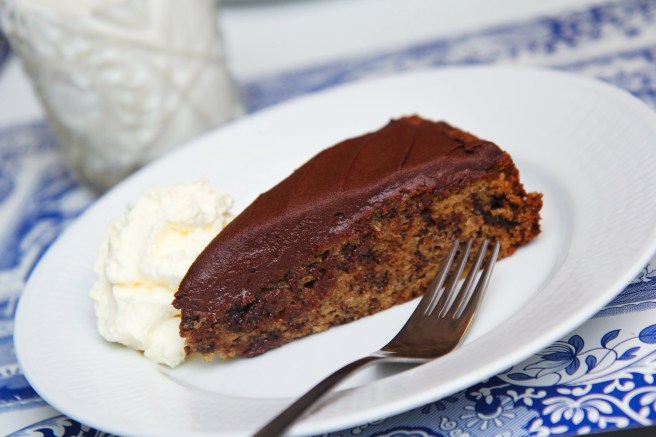 Bananakaka með súkkulaðikremi