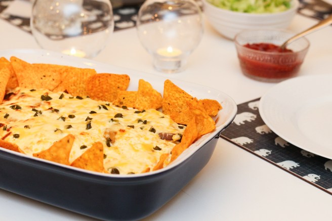 Kjúklingatacos undir ostabræðingi